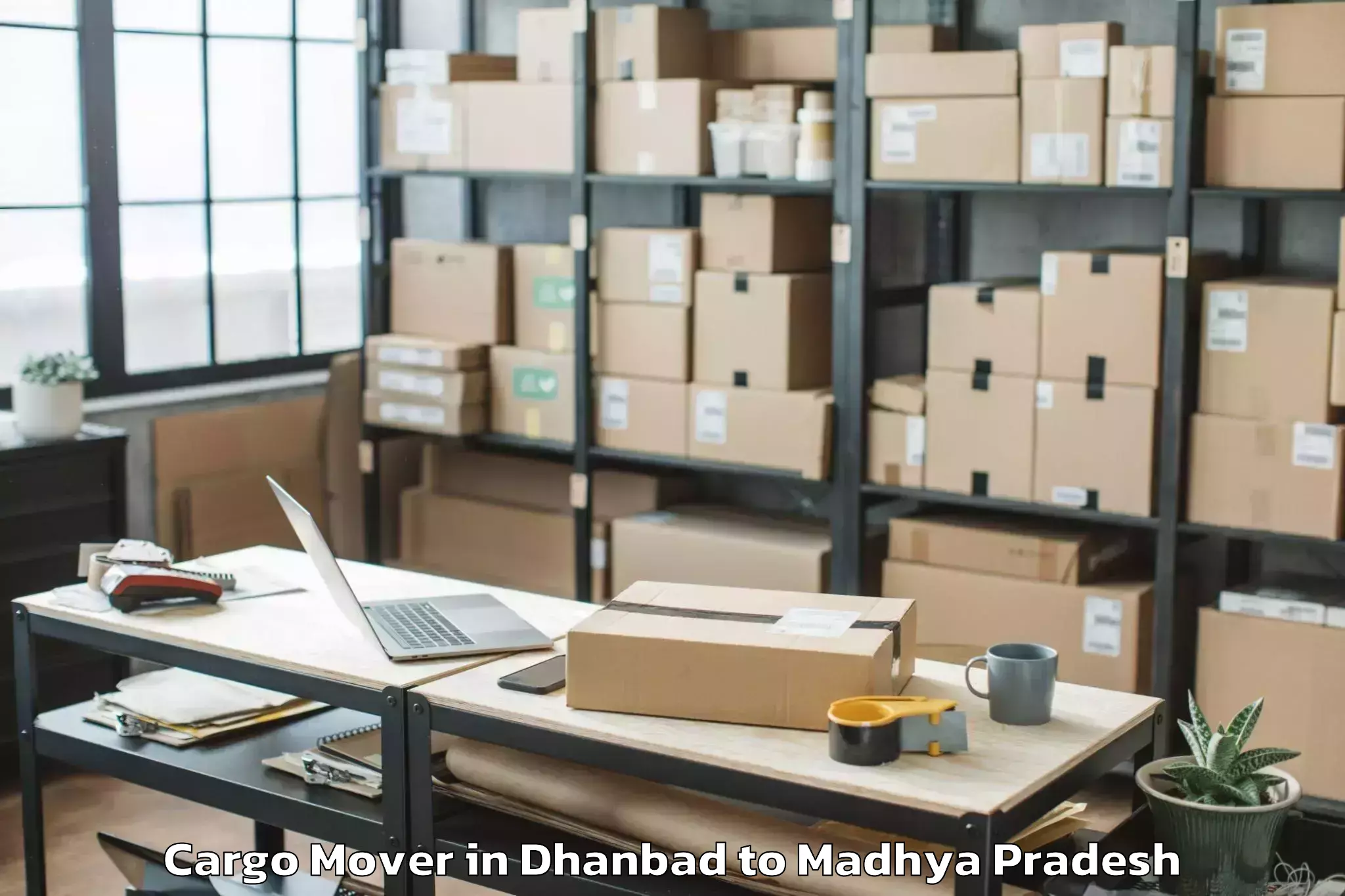 Easy Dhanbad to Dhamnod Cargo Mover Booking